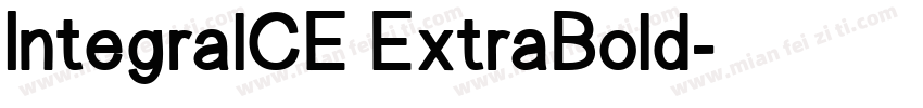 IntegralCE ExtraBold字体转换